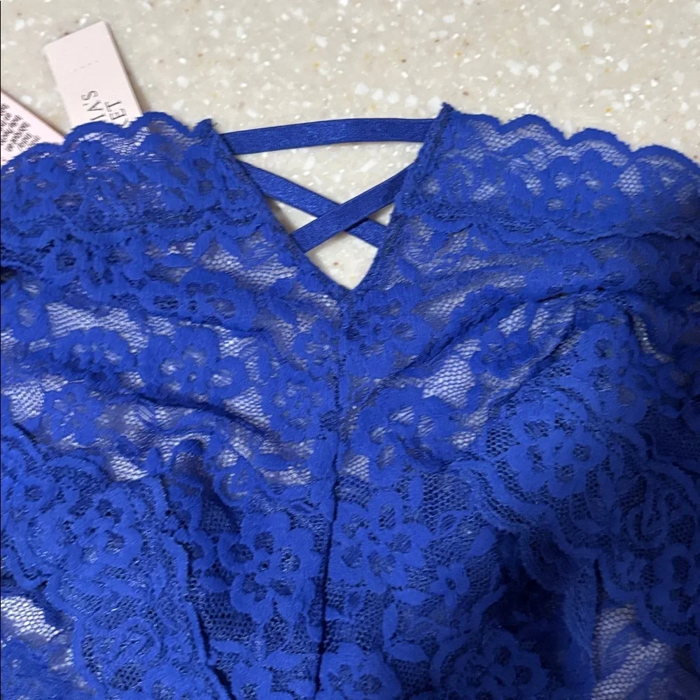 Victoria's Secret Blue Lace Boyshort Panty - Picture 3 of 4